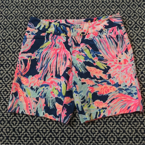 NWOT Lilly Pulitzer Gardenia Shorts Sunken Treasure Indigo - Picture 1 of 3